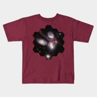 Stephan’s Quintet hexagonal JWST James Webb Space Telescope Kids T-Shirt